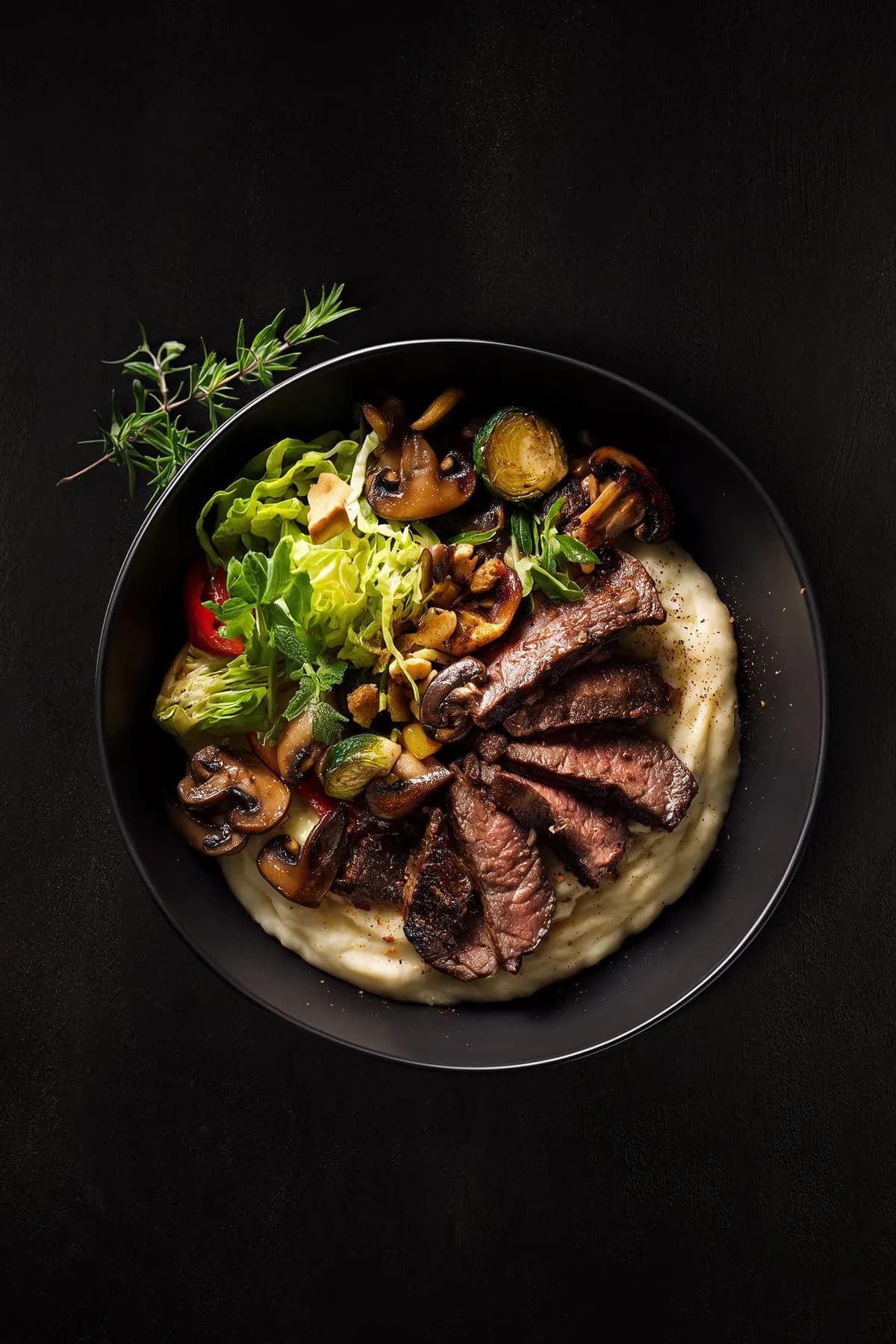 Signature Bowl mit Kartoffelpüree und Grillgemüse
